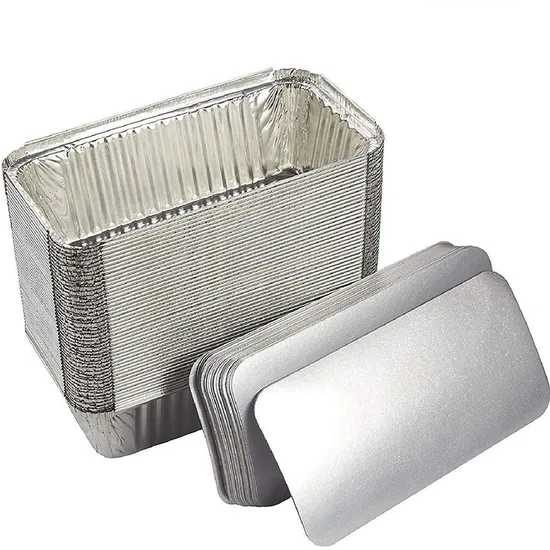 8011 8389 Price Disposable Aluminium Foil Container 750ml with Flat Lid with Cover in Microwave Price 3003 Aluminum Foil Tray /Dishes for Cake and Frozen Food