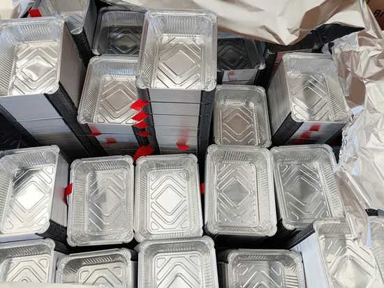 8011 8389 Price Disposable Aluminium Foil Container 750ml with Flat Lid with Cover in Microwave Price 3003 Aluminum Foil Tray /Dishes for Cake and Frozen Food